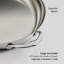 5.5qt Oval Large Clad Stainless Steel Au Gratin (176 Oz, 17.5" X 9.0") 