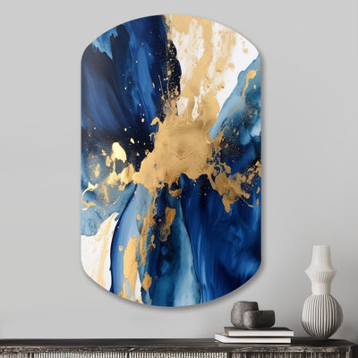 Lenard - Fractals Asymmetrical Metal Wall Art, Modern Cylinder Metal Art Print