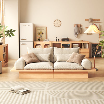 Canapé modulaire en lin et coton 86,6 po Aljawhara