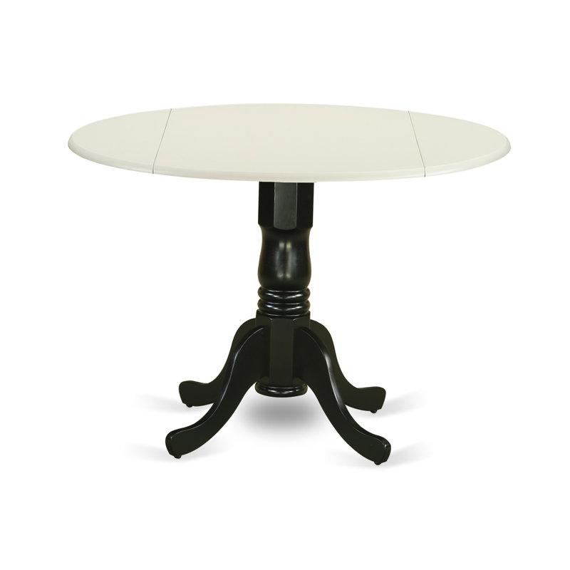 Table de salle à manger Philipston, Lin blanc, Noir