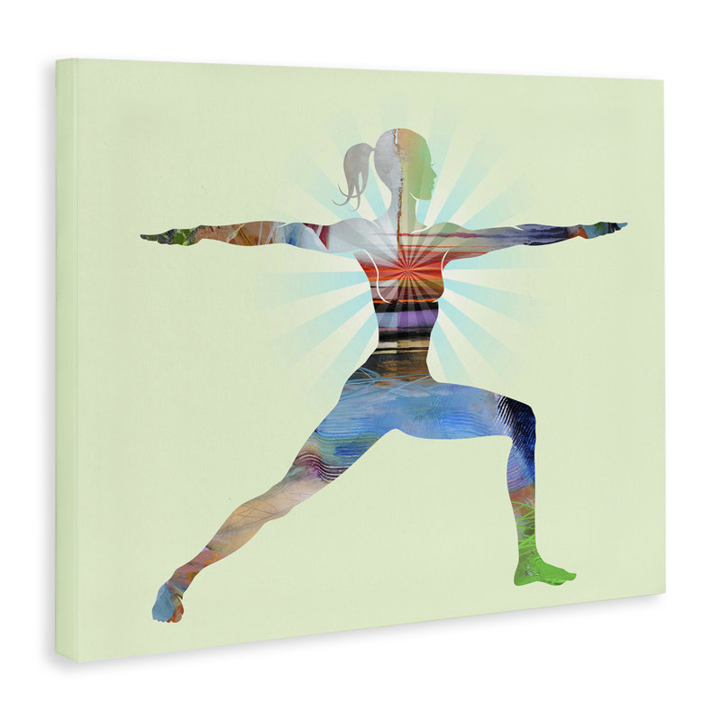 Art mural debout sur toile, "Yoga debout" par Tim Parker, H 30 po x l 40 po