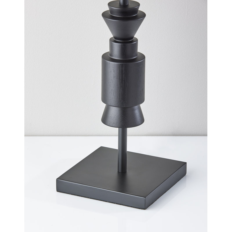 Lampe de table 28 po Bakasura, Gris clair / Blanc, Noir