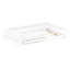 Lit plateforme simple en bois massif avec garde-corps et tablettes de rangement pour enfants, blanc-1708667624-1708667625