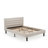 3-Piece Platform Queen Bedroom Set with 1 Upholstered Bed and 2 Small Nightstands - Mist Beige Linen Fabric-1650478943-1650478939