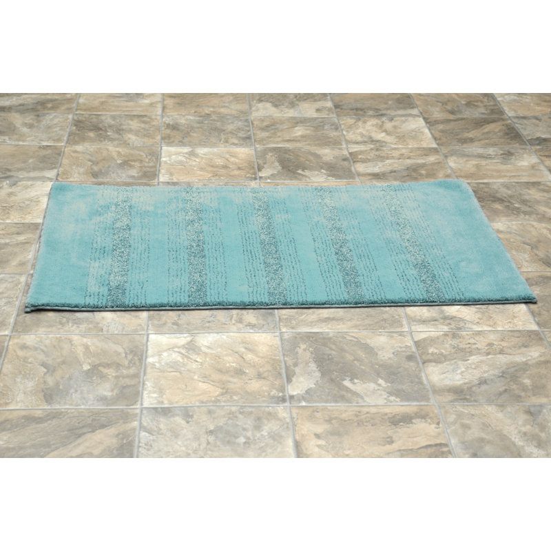 Nylon Bathroom Mat with Non-Slip Appliance Niala, Écume de mer, 2 pi x 3 pi 4 po