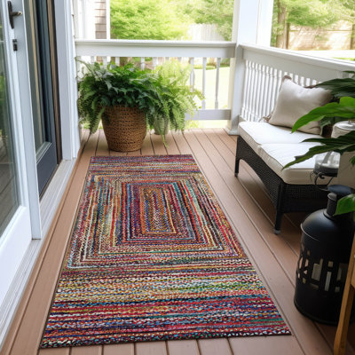 Tapis paprika Xhevrie ACN1725 intérieur / extérieur lavable à la machine
