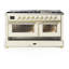 Majestic III Series 60 Inch Dual Fuel Range with 7 Sealed Burners, Griddle, in Blue Grey (Liquid Propane, Burnished Trim)-117886130-117886135-117886141