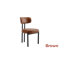 Adnah Modern Dining Chairs Armless Chair Made of Teddy Fabric with Metal Legs Upholstered Side Chair-156859639