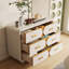 Commode d'appoint simple en bois massif blanc
