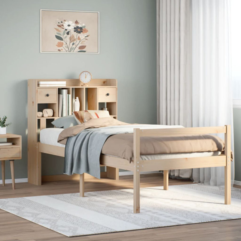Solid Wood Bed, Single (3'), Natural