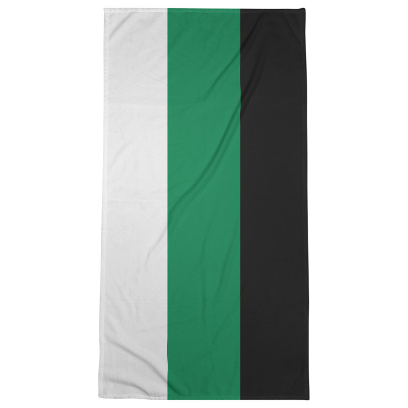 Lightweight Beach Towel, Green/Black
