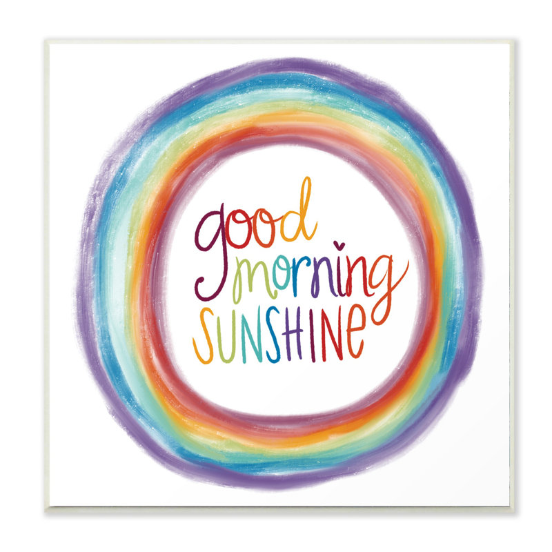Art sur toile Rhodell Good Morning Sunshine Rainbow, Plaque murale, H 12 po x l 12 po x P 0,5 po