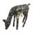 Natural Twig Wrapped Rattan Grazing Deer w/ Warm White LED