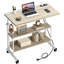 Bureau à hauteur réglable avec 2 tablettes de rangement-132090553