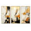 Ensemble de 3 impressions sur toile grises et dorées Sunset Collage I-1851174720-1851174722