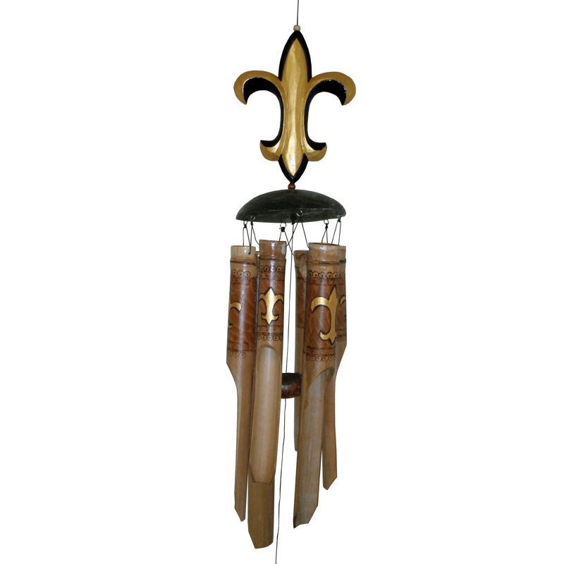 Carillon à vent en bambou fleur de lis