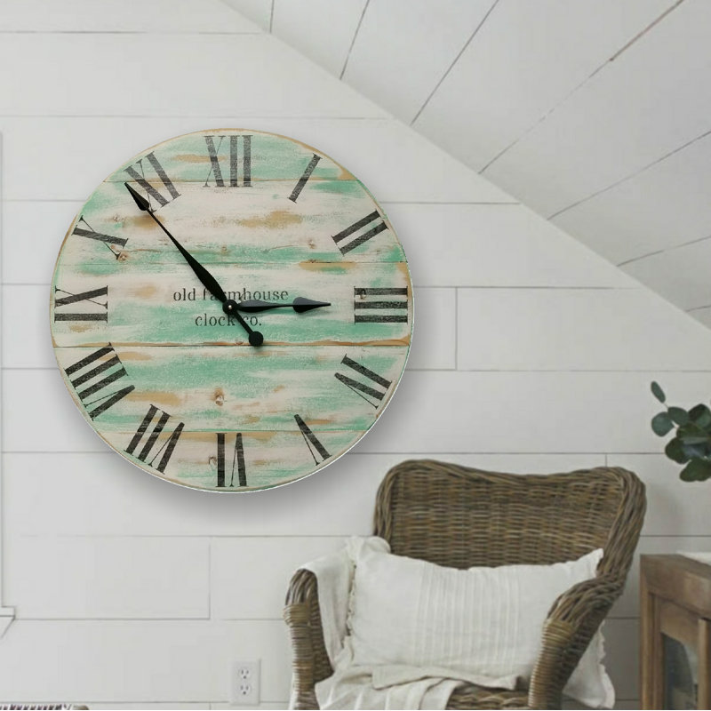 Horloge murale surdimensionnée campagne Vanscoy, Moyen
