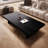 Black Solid Wood Rectangular Coffee Table-576501593