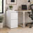 White 2-Drawer Vertical File Cabinet with Lock and Interlock, Full Extension Drawers with Hanging Rods for Letter Legal and A4 Files, Wall Mountable Storage for Home Office-1019328301