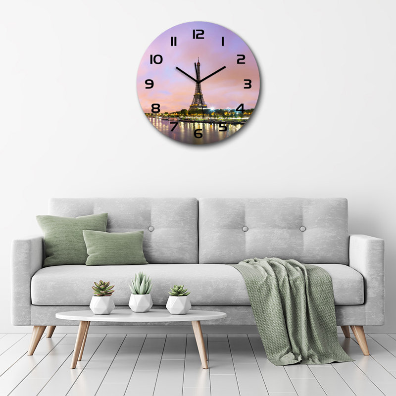 Jeromiah Glass Wall Clock