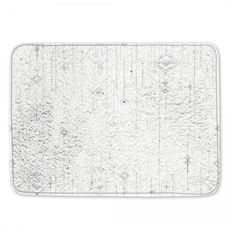Décoration de salle de bain moderne à motif géométrique, 34in W x 21in L