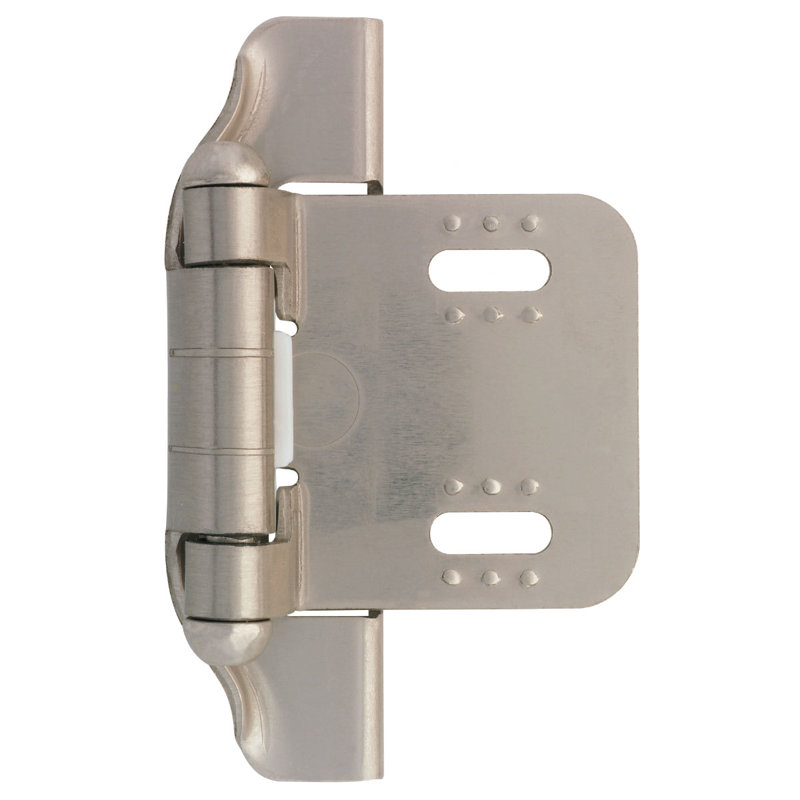 Charnière décorative semi-enveloppante 2,75 po, Nickel satiné