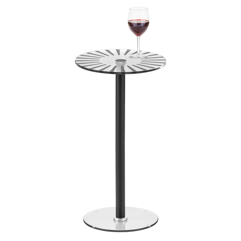 iDesign Round Pedestal Drink Table for Small Spaces