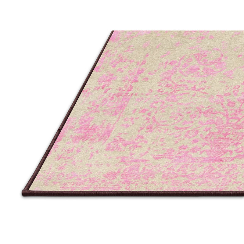 Tapis rose clair / ivoire Petersfield, Rectangle 8 pi x 12 pi