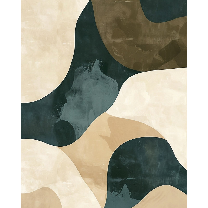 Art mural moderne sur toile abstraite moderne, H 48 po x l 32 po x P 1,5 po