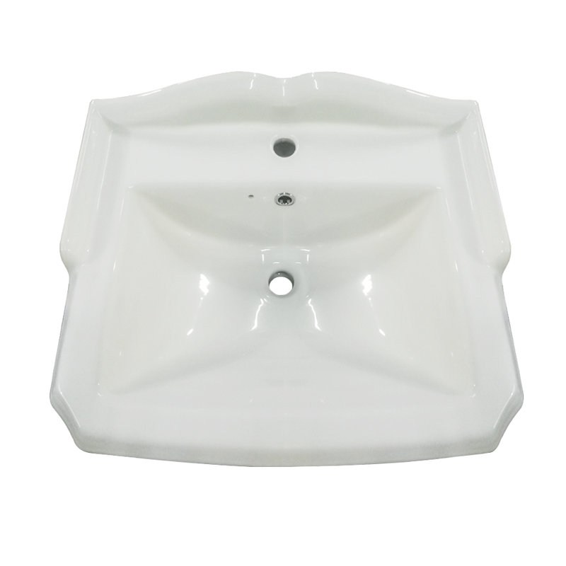 Latitude Run Roquemore 615mm L x 490mm W White Ceramic Rectangular Sink with Overflow