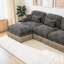 Canapé modulaire en chenille de 100 po à imprimé léopard Wilroy, canapé modulaire à la mode moderne, repose-pieds mobile, siège profond pour le salon-1520276147-1520276149