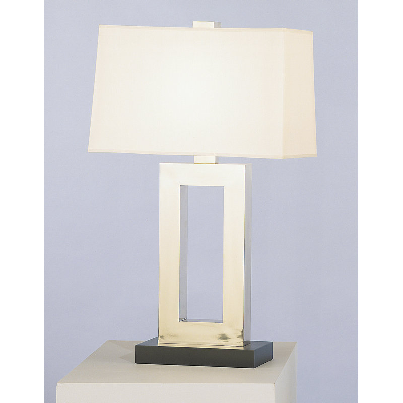 Doughnut Table Lamp, Antique Silver