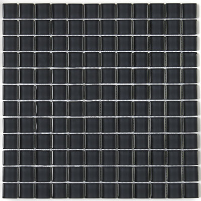 Color Wave 1" x 1" Glass Mosaic Field Tile in Twilight Blue