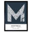 Montreal City Map Montreal Canada City Map Navy - Single Picture Frame Typography