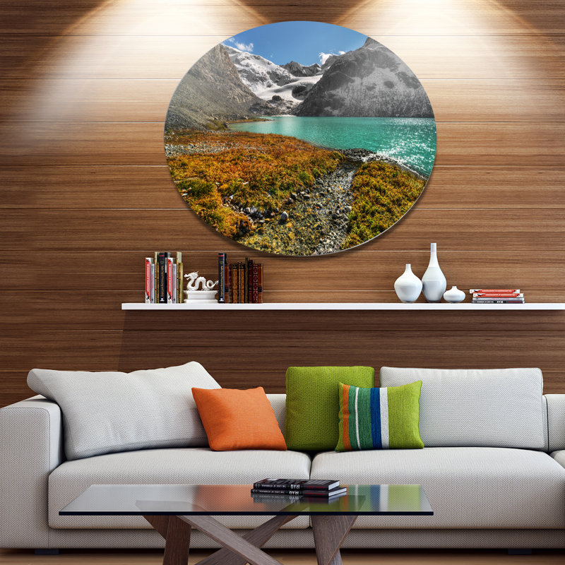 " Crystal Clear Lake Among Mountains " by Designart, 36" H x 36" W x 1" D