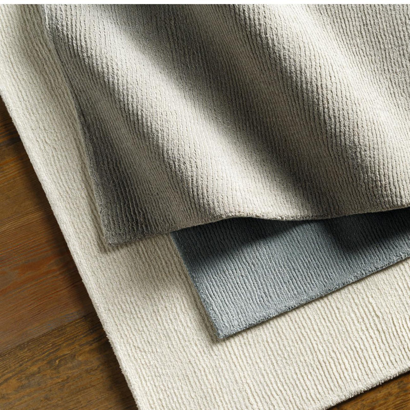 Tapis beige en laine Crowe, Échantillon 18 po x 18 po
