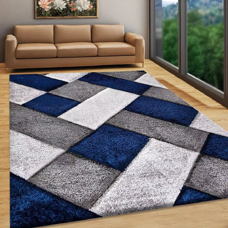 Geometric Indoor / Outdoor Area Rug, Rectangle 160 x 230 cm