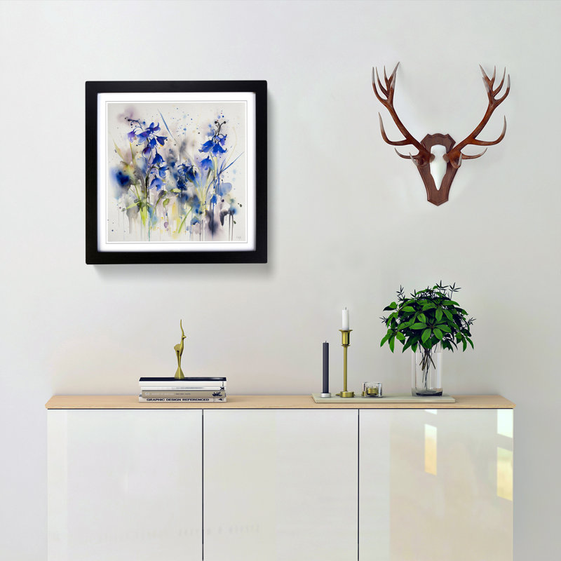 Single Picture Frame Print on Wood, Black