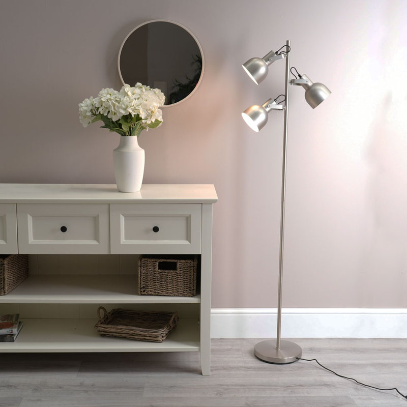 Abdija 162cm Traditional Floor Lamp, Brushed Gold, Yes