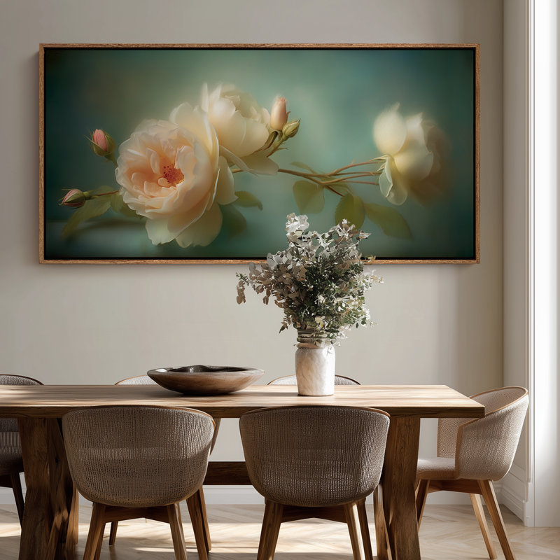 Art mural sur toile encadré très grand, H 30 po x l 60 po, Naturel