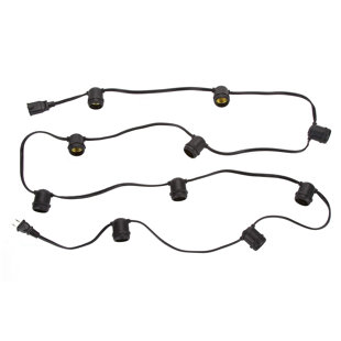 Ensemble de 10 cordons à douille pour ampoule Edison Vintage Lighting 10 fils - fil noir de 12 pi