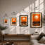 Sun and Chessmen Retro - Framed Print-1144267752-1144267753
