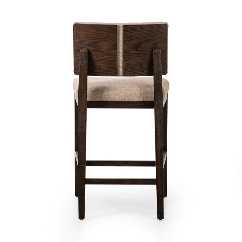 Sokrates Upholstered Stool, Counter Stool (27.25" Seat Height), Alcala Fawn
