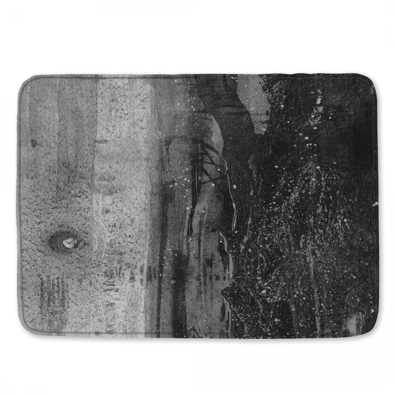 Tapis de bain à texture abstraite monochrome, L 24 po x L 17 po