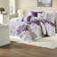 Ensemble de literie élégant en coton 6 pièces, motif floral réversible pour le confort de la chambre à coucher