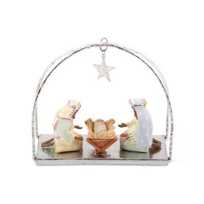 Patience Brewster Silver Nativity Holy Family Ornament
