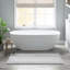 Tapis pour salle de bain gris réversible 17 x 24 po 100% coton 3000 g / m², velours moyen 0,5 po, et doux-1895427424