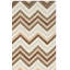 Tapis à chevrons en laine tissé à plat à la main Emek-388033602