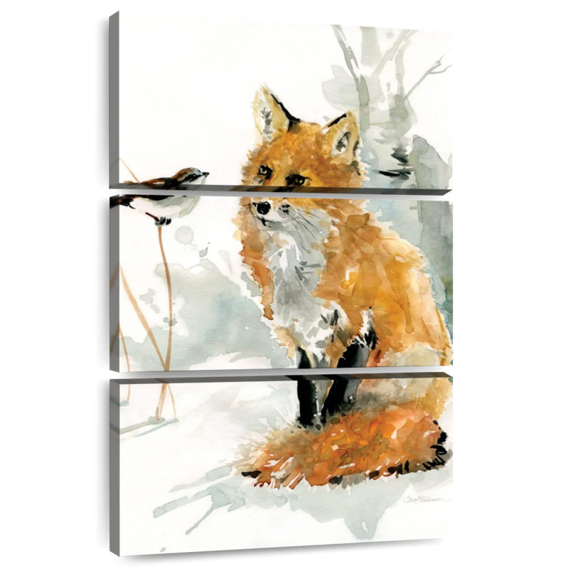 Brampt Fox And Friend, 50" H x 32" W