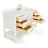 Moille 61" Single Bathroom Vanity in White, with 1.5 Pure White Quartz Top, Rectangle Sink-1390724009-1375452005